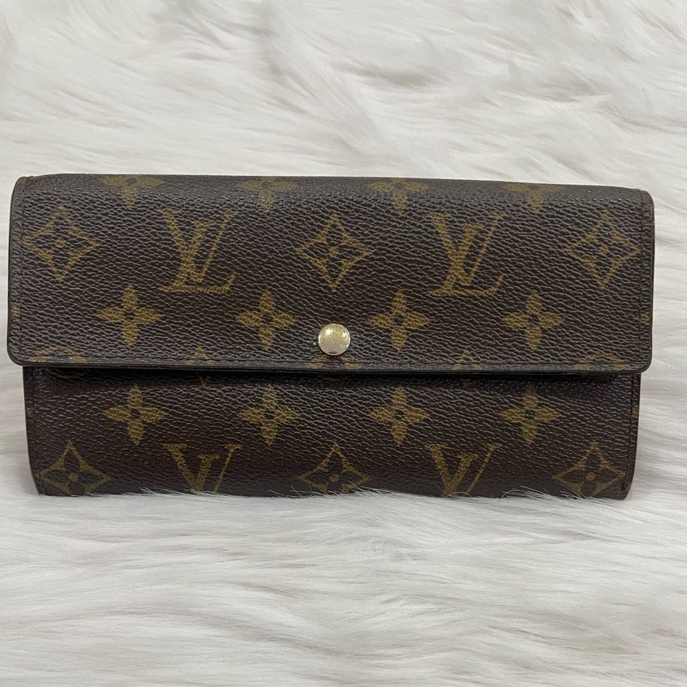 LV Monogram Canvas Wallet on a Chain